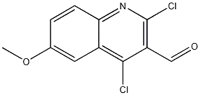 Molecular Structure of 151772-24-6 (2,4-Dichloro-6-methoxy-3-quinolinecarboxaldehyde)